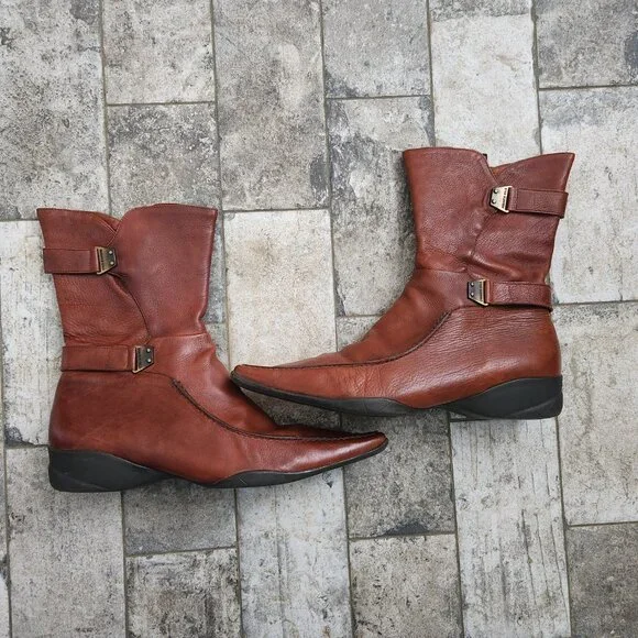 Kenneth Cole Leather Brown Boots, Size 8.5 - Picture 4 of 7